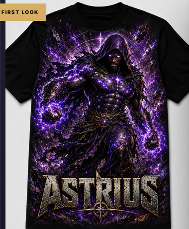 Astrius Ascendant Tee merchandise concept